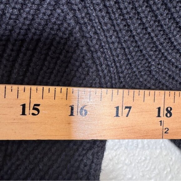 Frame Black Chunky Knit Puff Sleeve Sweater Turtleneck Women’s S Preppy Fall - Picture 8 of 9